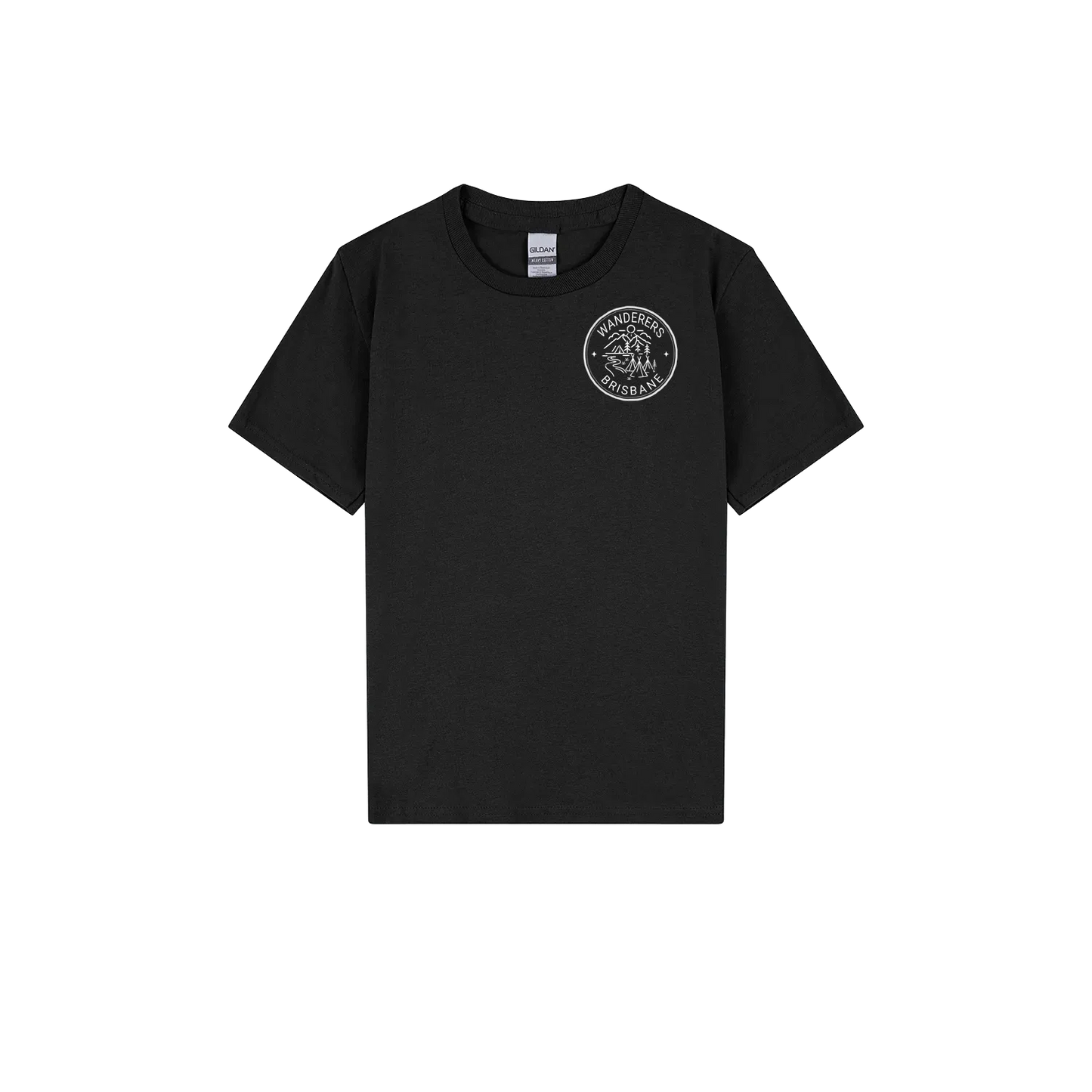 Black front flat lay