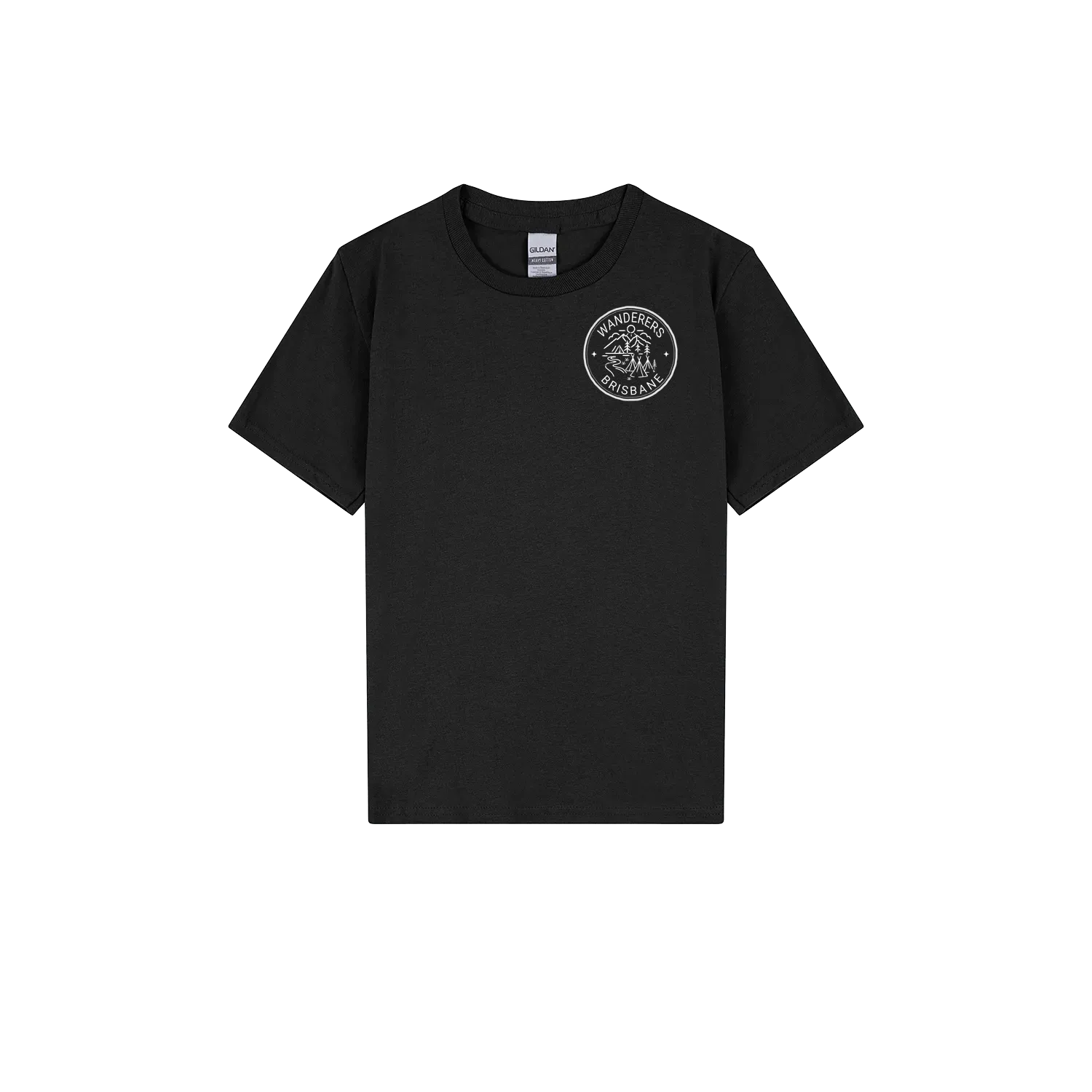 Black front flat lay