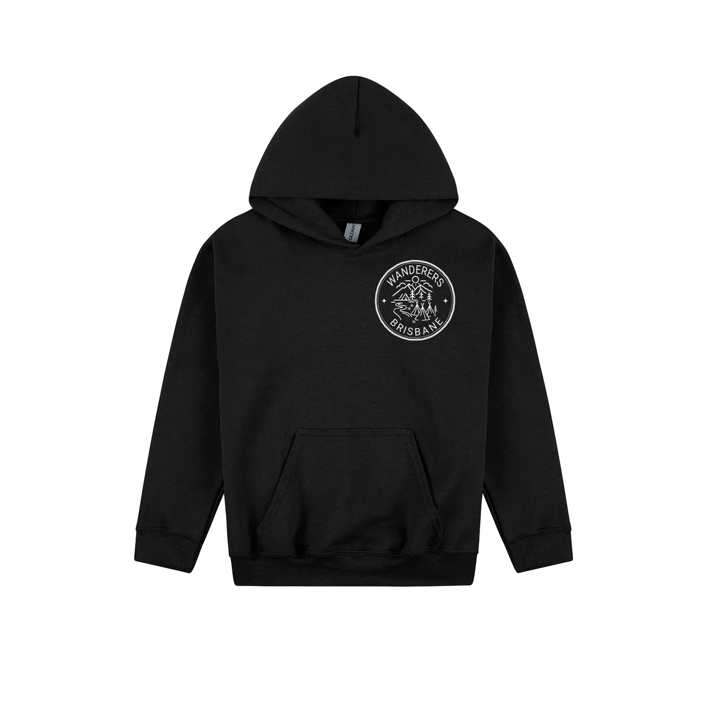 Black front flat lay
