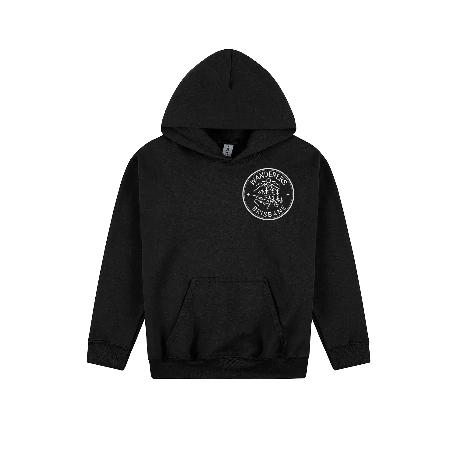 Black front flat lay