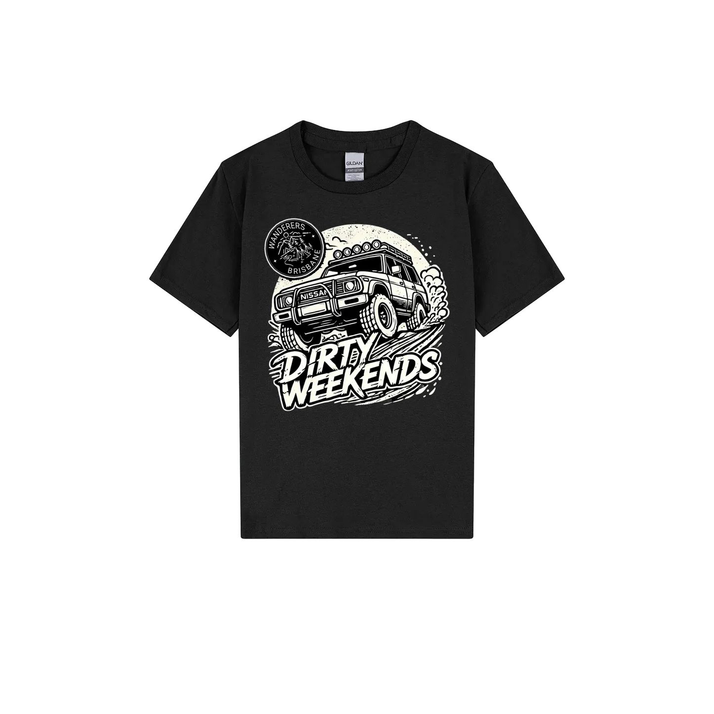 Black front flat lay