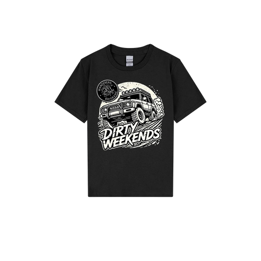 Black front flat lay