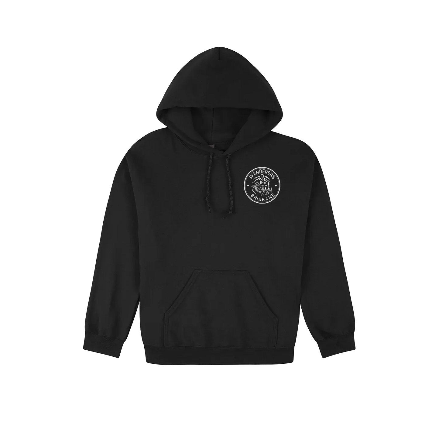 Black front flat lay
