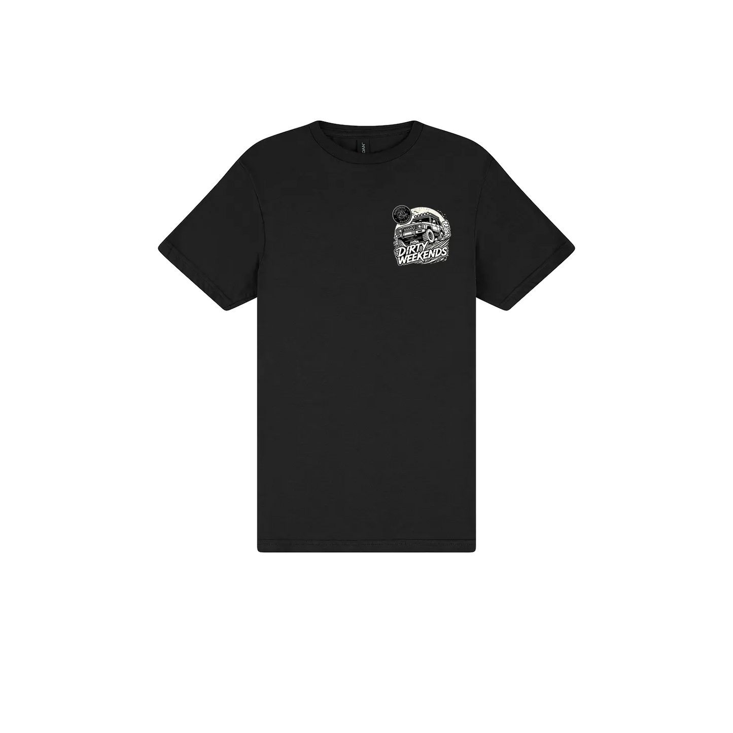 Black front flat lay