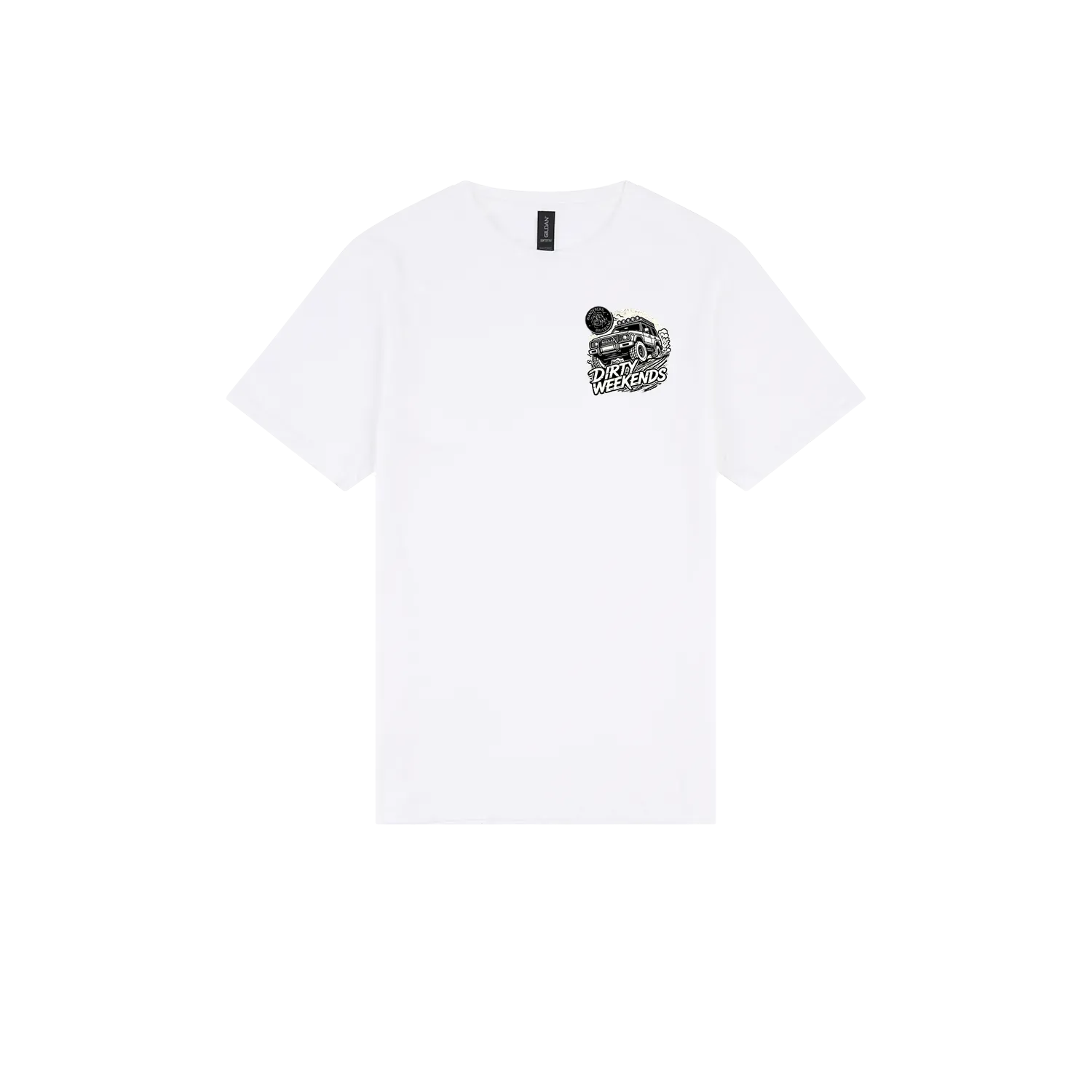 White front flat lay